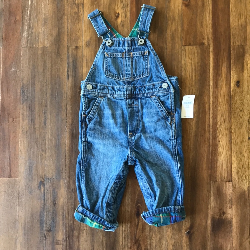 Gap Flannel Lined Baby Overalls